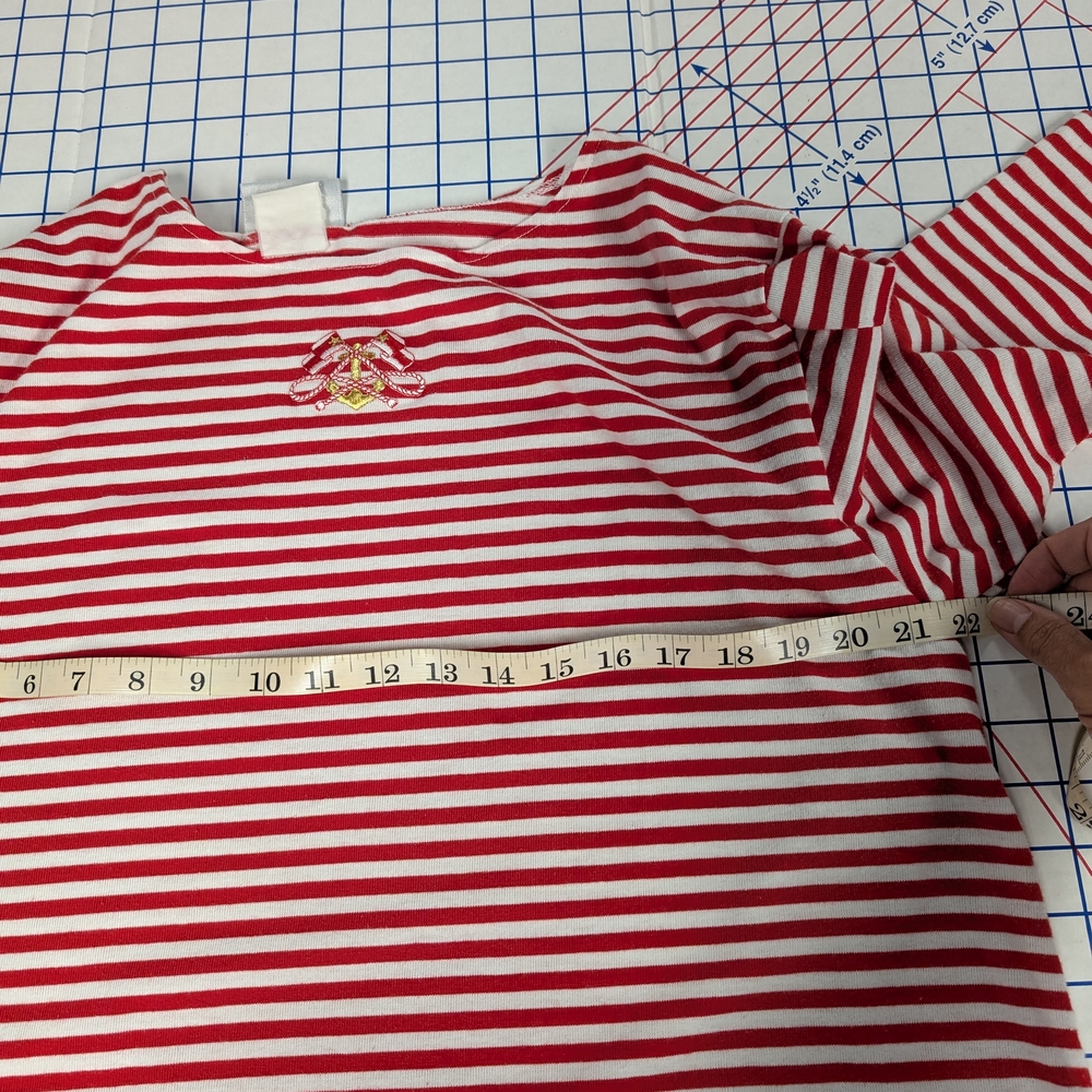 Vintage Maternity Dividends Red and White Striped Top with Dan Howard Red Shorts - Picture 5 of 16